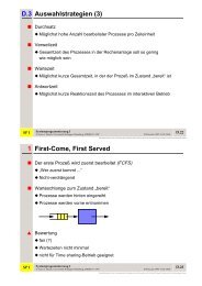 1 First-Come, First Served D.3 Auswahlstrategien (3) - CS 4