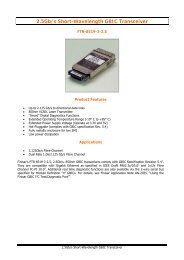 2.5Gb/s Short-Wavelength GBIC Transceiver