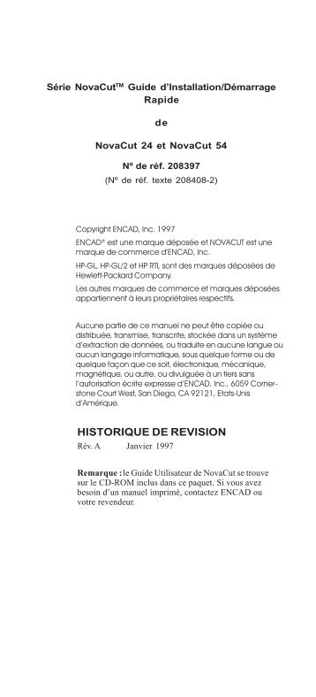 INTRODUCTION HISTORIQUE DE REVISION - Kodak