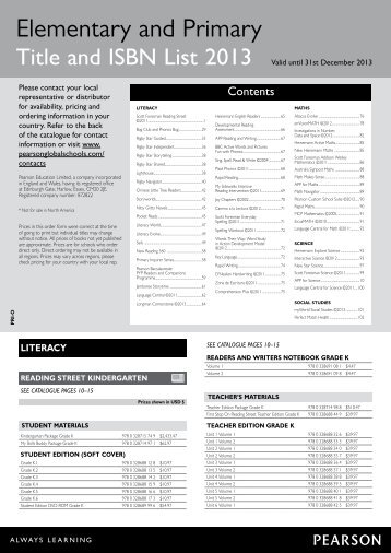 Elementary and Primary - Pearson Global Schools