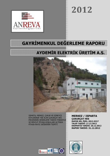 GAYRÄ°MENKUL DEÄERLEME RAPORU - Utopya Ä°nÅaat