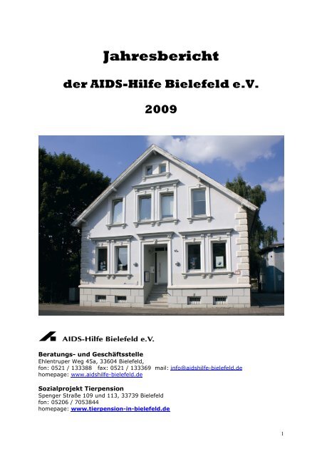 Jahresbericht 09 - Die AIDS-Hilfe Bielefeld