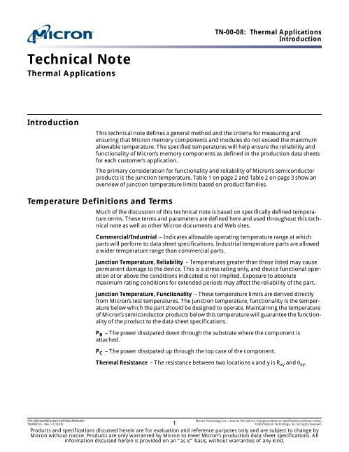 Technical Note - Micron