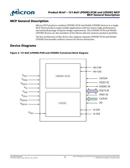 Mobile LPDDR2-PCM - Micron