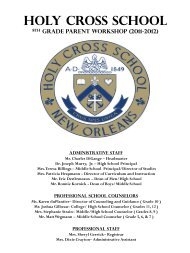 8th Grade Parent Workshop (11-12) - Holy Cross School