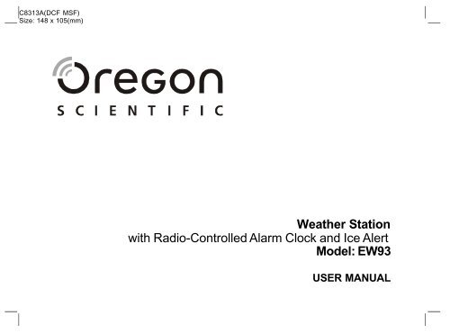 Weather Station with Radio-Controlled Alarm ... - Oregon Scientific