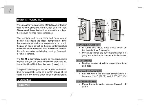 Weather Station with Radio-Controlled Alarm ... - Oregon Scientific