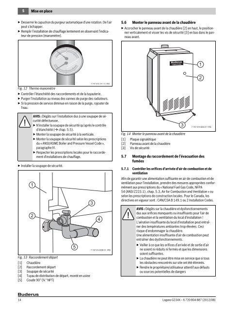 Notice d'installation et de maintenance Logano G234X - Buderus