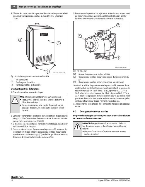 Notice d'installation et de maintenance Logano G234X - Buderus