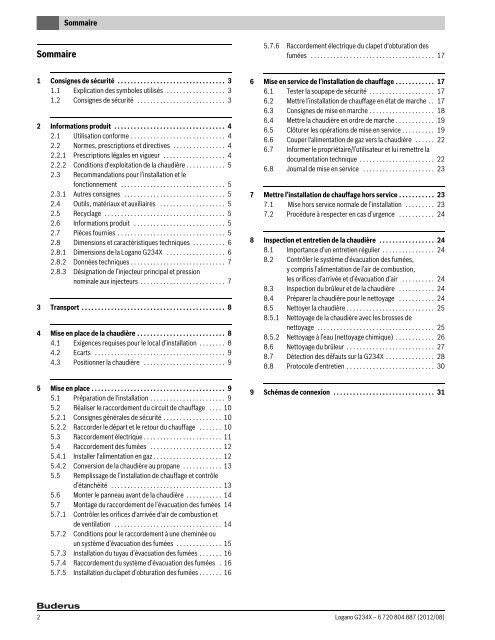 Notice d'installation et de maintenance Logano G234X - Buderus