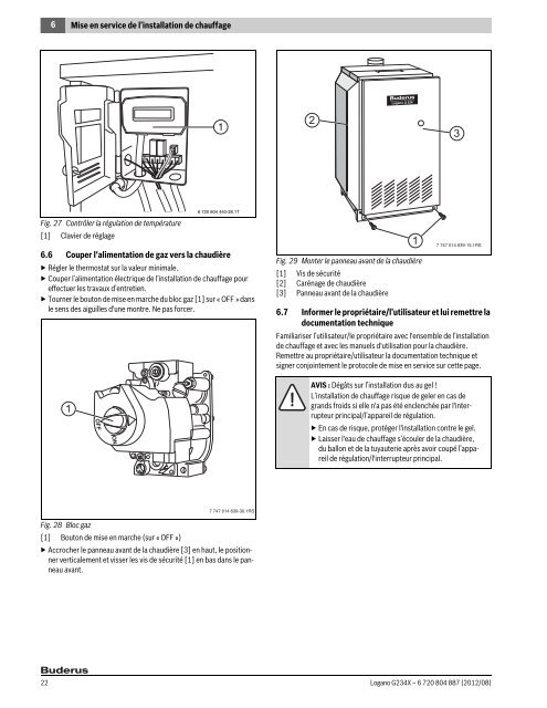 Notice d'installation et de maintenance Logano G234X - Buderus