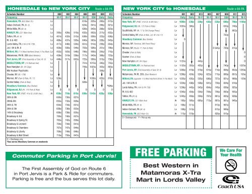 shortline woodbury schedule