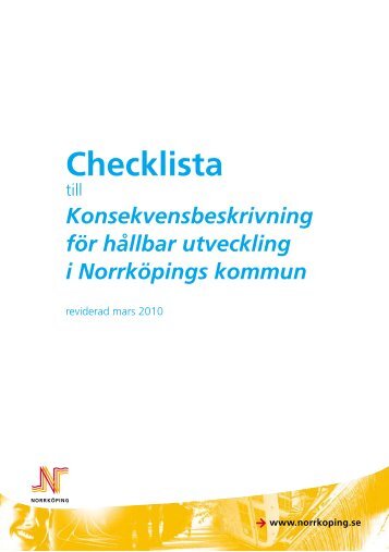 Checklista - NorrkÃ¶pings kommun