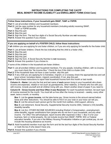 Income Eligibility and Enrollment Form Combined - Office of Family ...