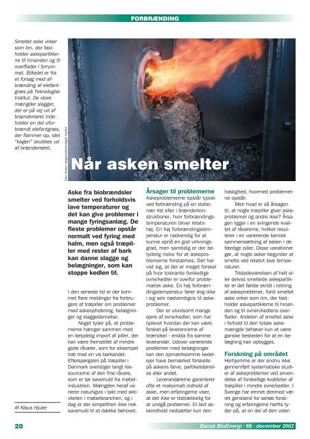 NÃ¥r asken smelter (Dansk BioEnergi nr. 66, 2002) - Videncenter for ...