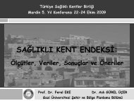 saÄlÄ±klÄ± kent endeksi - TÃ¼rkiye SaÄlÄ±klÄ± Kentler BirliÄi