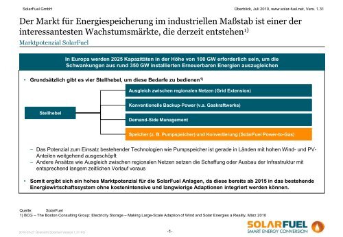 Dr. Karl Maria Grünauer - SolarFuel GmbH