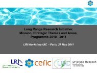Long Range Research Initiative: Mission, Strategic ... - Cefic LRI