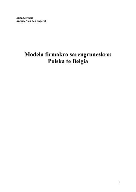 Modelo firmakro sarengruneskro - Polska te Belgia