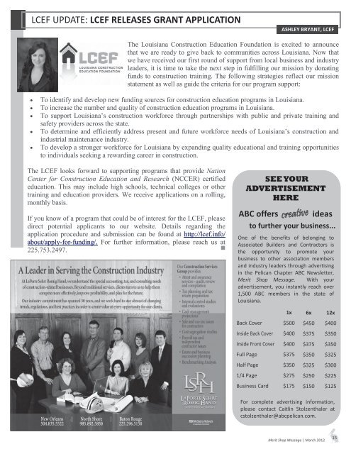 March 2012 Newsletter - ABC