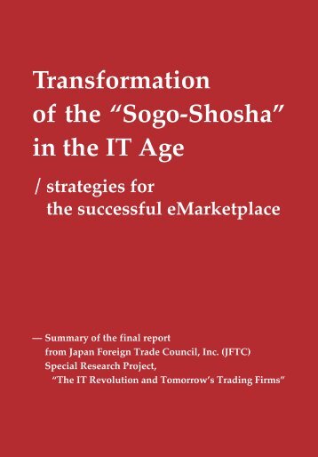 Transformation of the "Sogo-Shosha" in the IT Age