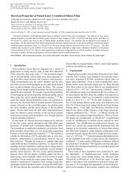 Electrical Properties of Pulsed Laser Crystallized Silicon Films