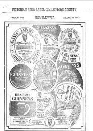 View Newsletter Online - The Victorian Beer label Collectors Society