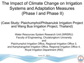 The Impact of Climate Change on Irrigation Systems and Adaptation ...