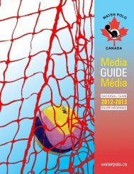 Media Guide MÃ©dia - Water Polo Canada