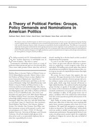 A Theory of Political Parties - Department of Government and Politics