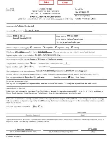 Form 2930-2 - Bureau of Land Management