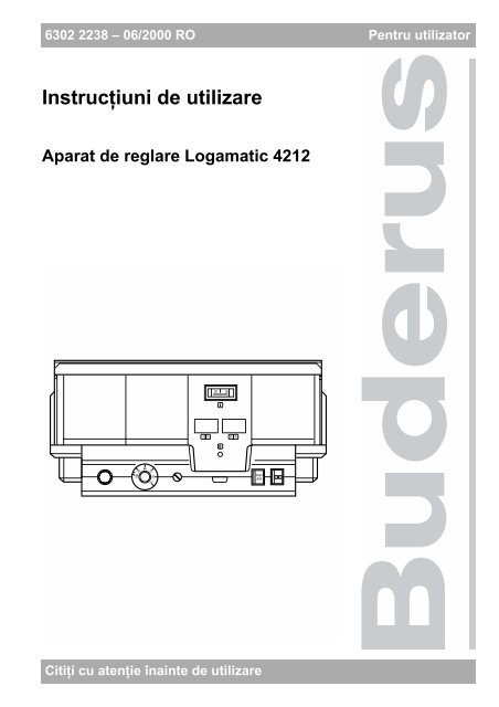 InstrucÅ£iuni de utilizare - Buderus