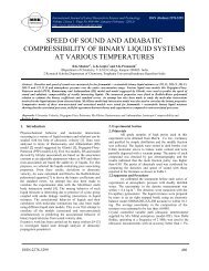 speed of sound and adiabatic compressibility of binary liquid ...