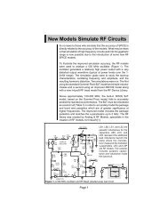 New Models Simulate RF Circuits - Intusoft