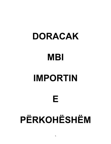 DORACAK MBI IMPORTIN E PËRKOHËSHËM - Dogana e Kosovës