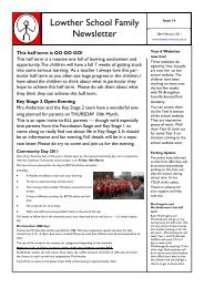 28th February 2011 Newsletter - Lowther Primary School