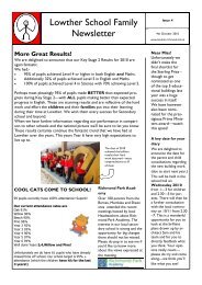 4th October 2010 Newsletter - Lowther Primary School