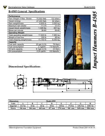 B-4505 - Berminghammer Foundation Equipment