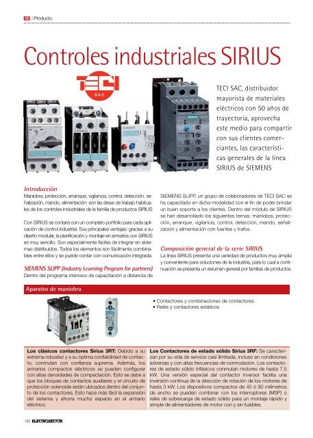 Controles industriales SIRIUS