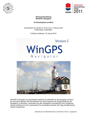 Gebrauchsanleitung WinGPS 5 Navigator Ihr ... - Stentec