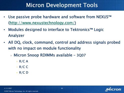 DDR3 RDIMMs Channel - Micron