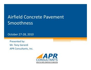 Airfield Concrete Pavement S th Smoothness