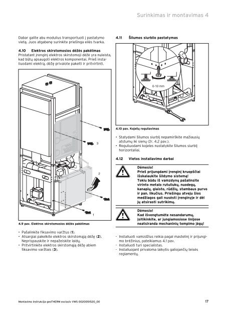 Montavimo instrukcija geoTHERM exclusiv - Geoterminis šildymas