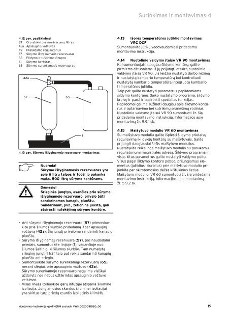 Montavimo instrukcija geoTHERM exclusiv - Geoterminis šildymas