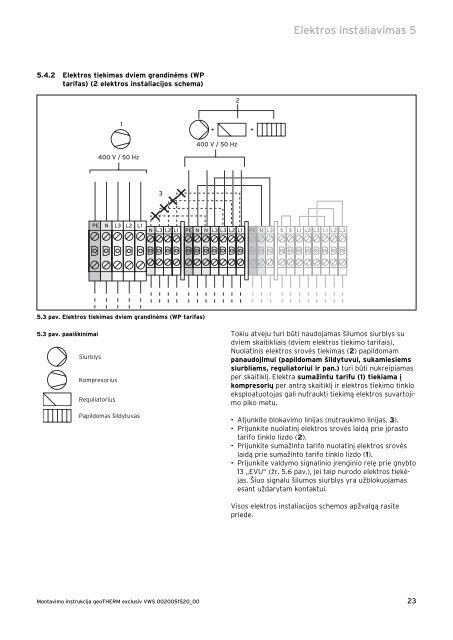 Montavimo instrukcija geoTHERM exclusiv - Geoterminis šildymas