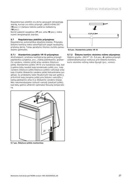 Montavimo instrukcija geoTHERM exclusiv - Geoterminis šildymas