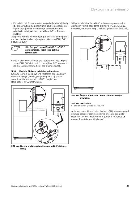 Montavimo instrukcija geoTHERM exclusiv - Geoterminis šildymas