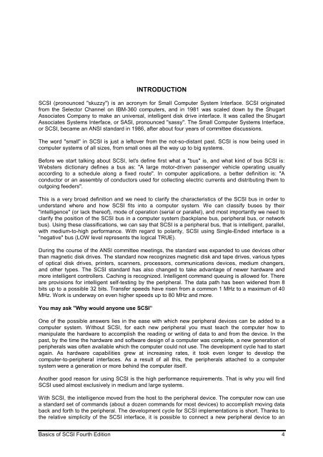 Basics of SCSI Fourth Edition - Manhattan Skyline GmbH