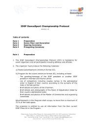 IDSF DanceSport Championship Protocol - World DanceSport ...