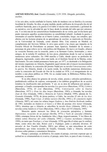 ASENJO SEDANO, JosÃ© - Academia de Buenas Letras de Granada